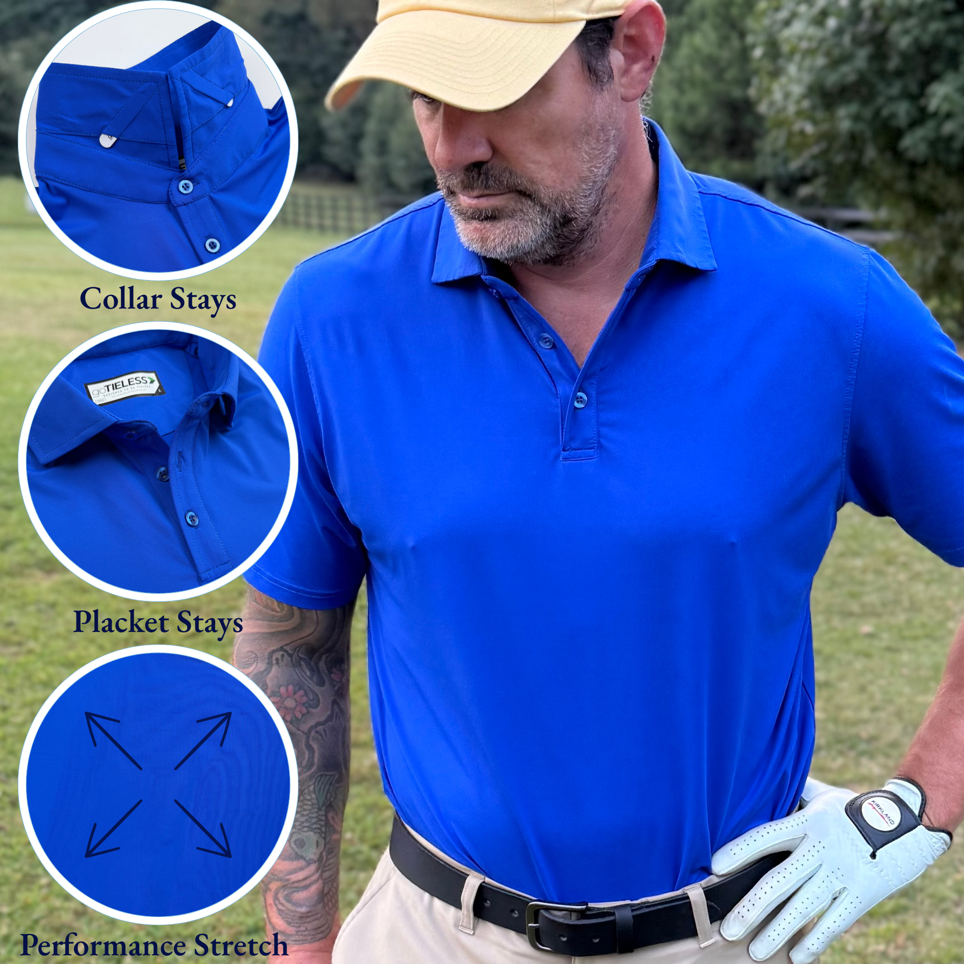 goTIELESS Perfect Placket Polo