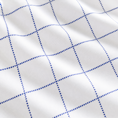 goTIELESS Ultimate Dress Shirt (White/Navy Windowpane)