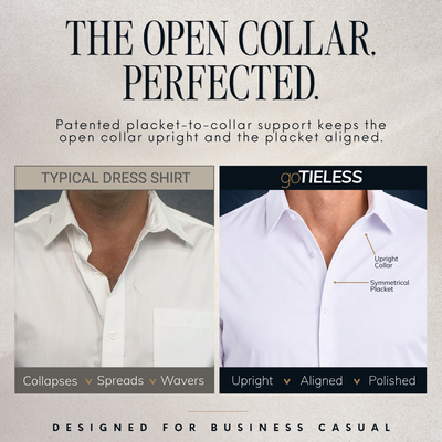 goTIELESS Ultimate Dress Shirt (Light Grey)