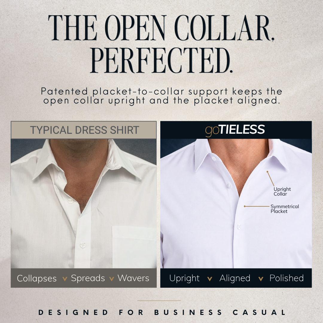 goTIELESS Ultimate Dress Shirt (Navy)