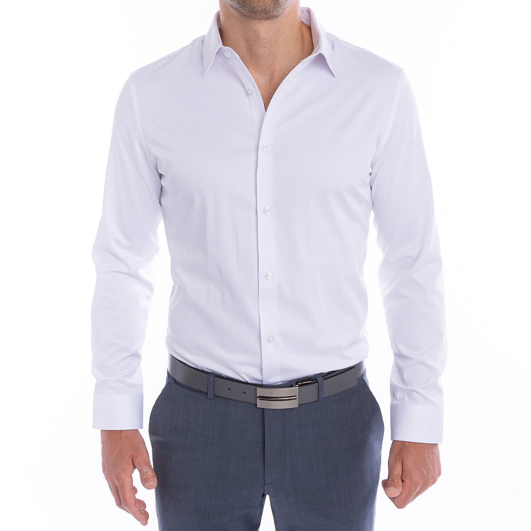 best dress shirt goTIELESS Ultimate Dress Shirt (White)