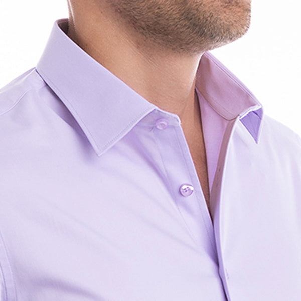 light purple mens dress shirt goTIELESS Ultimate (Lavender) Isla Halterneck Maxi Slip Add a timeless piece silhouette:Fit and Flare color:00 - IVORY