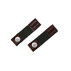 FLXCUF® Charcoal elastic sleeve cuff bands with premium leather details and metal accents