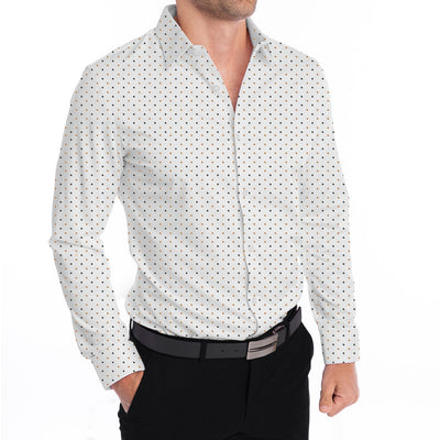 goTIELESS Ultimate Dress Shirt (White/Royal Palm)