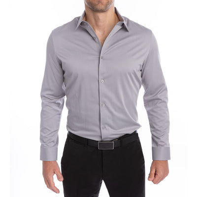 goTIELESS Ultimate Dress Shirt (Light Grey)