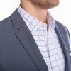 goTIELESS Ultimate Dress Shirt (White/Navy Windowpane)