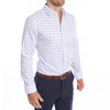 goTIELESS Ultimate Dress Shirt (White/Navy Windowpane)