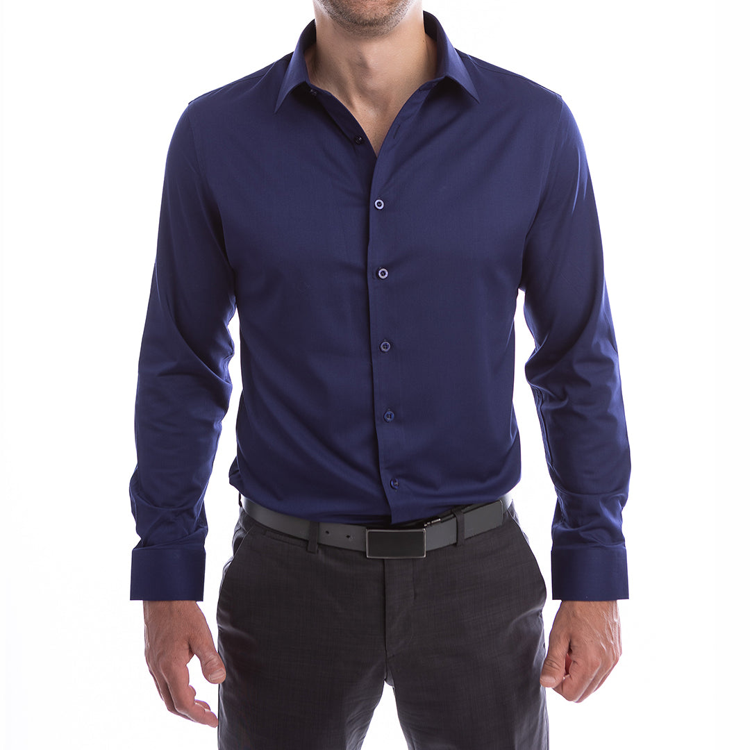 goTIELESS Ultimate Dress Shirt (Navy) goTIELESS Ultimate Dress Shirt (Navy)
