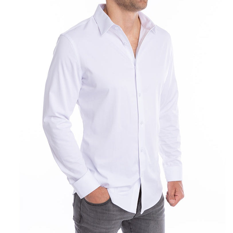goTIELESS Ultimate Dress Shirt (White) goTIELESS Ultimate Dress Shirt (White)
