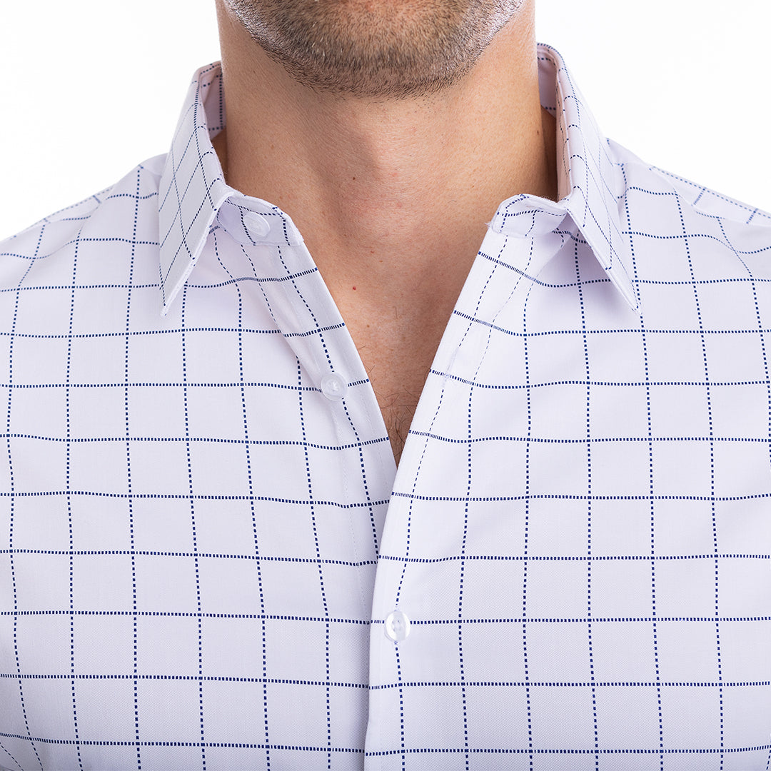 large windowpane dress shirt Traveler Collection Tailored Fit Button-Down Collar Windowpane Dress Shirt - Missionary Package